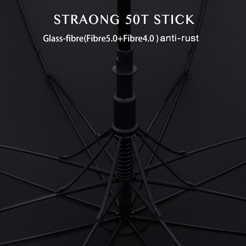 Parachase 132cm veliki kišobran muški poslovni jak kišobran s dugom ručkom kišni ženski štap otporan na vjetar golf veliki kišobrani drveni 8K