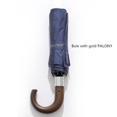 Značka PALONY, vetruodolný skladací automatický dáždnik pre mužov, luxusný veľký vetruodolný dáždnik pre mužov, čierny náter 10K