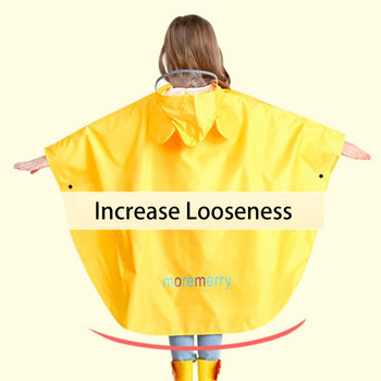 Сладък детски дъждобран с качулка Пончо Cartoon Tour Rain Gear Cloak For Kid Boys Girls Big Brim Student Rainwear Songkran Festival