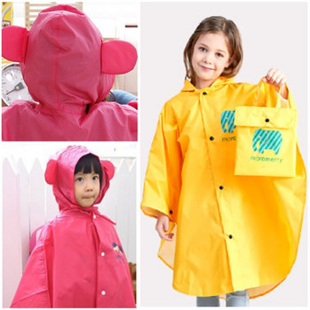 Сладък детски дъждобран с качулка Пончо Cartoon Tour Rain Gear Cloak For Kid Boys Girls Big Brim Student Rainwear Songkran Festival