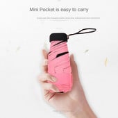 Dáždnik, plochý ľahký slnečník, 5 skladacích, mini skladací slnečník, pár, krátka rukoväť, odolný voči vetru