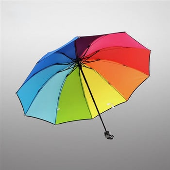 Πτυσσόμενη Ομπρέλα Rainbow Φορητές Ομπρέλες Sunny And Rainy