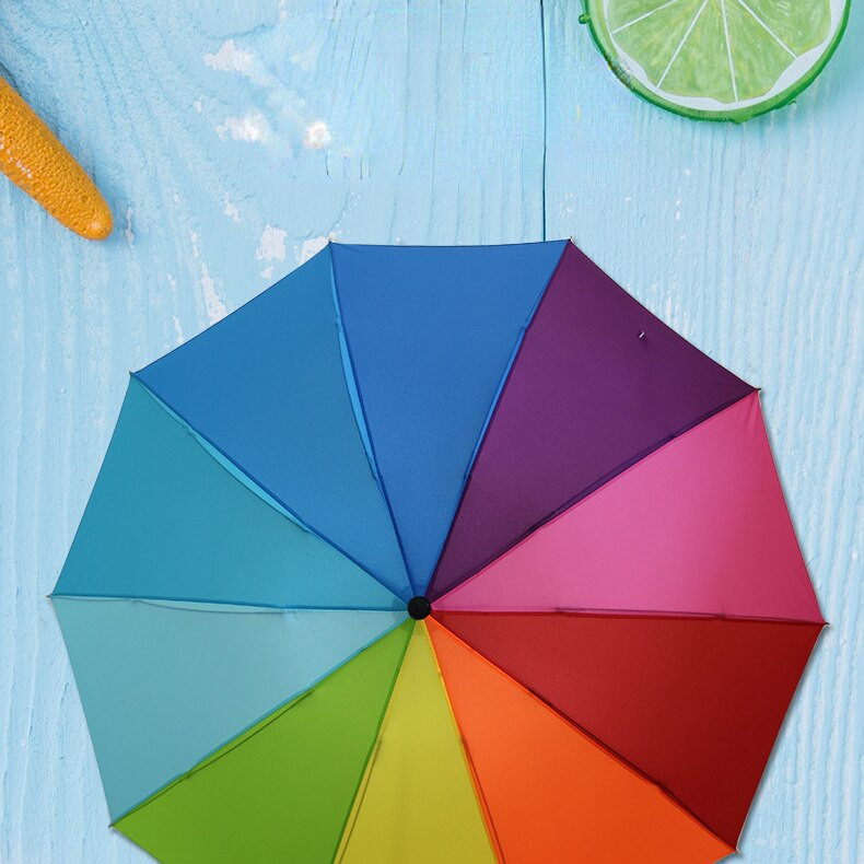 Umbrelă pliabilă curcubeu Umbrele portabile însorite și ploioase