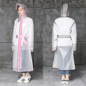 2021 Nepremokavé priehľadné dlhé dámske pláštenky z EVA pre ženy, vetrovka, pončo, pánsky pršiplášť s kapucňou a opaskom