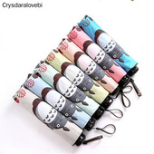 5 spalvų studija Ghibli Totoro prekės ženklo skėtis moteriškas mielas juokingas skėtis moterims skėčiai nuo saulės Anime sulankstomi skėčiai nuo lietaus