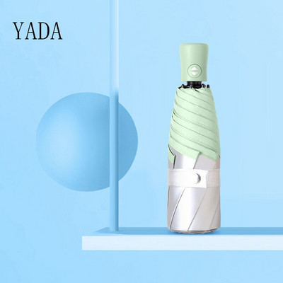 YADA Fashion 5 sulankstomas mini kišeninis automatinis skėtis moterims Vyriški skėčiai nuo UV spindulių sulankstomi lietūs vienspalviai skėtis YD200084