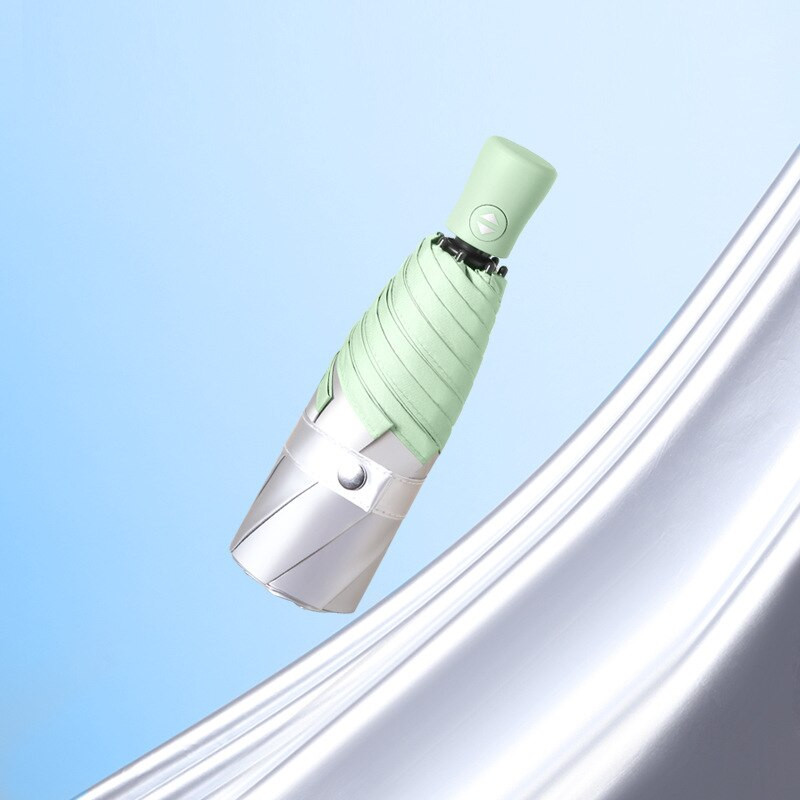 YADA Módny 5-násobný mini vreckový automatický dáždnik pre ženy a mužov, anti-UV dáždniky, skladací, daždivý, jednofarebný dáždnik YD200084