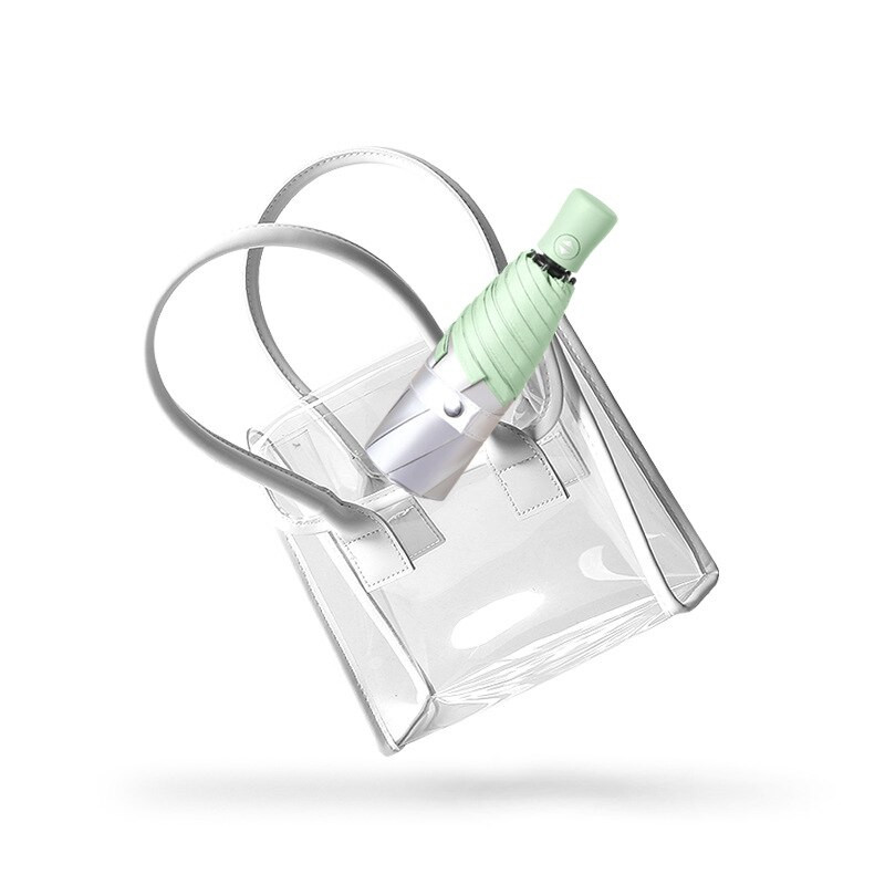 YADA Módny 5-násobný mini vreckový automatický dáždnik pre ženy a mužov, anti-UV dáždniky, skladací, daždivý, jednofarebný dáždnik YD200084