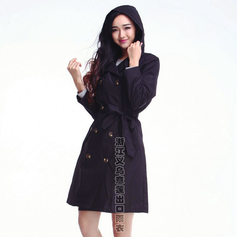 Pelerina de ploaie lungă până la genunchi, femei, cu centură, haină de ploaie, impermeabilă, poncho, jachete, pentru femei, Chubasqueros, impermeabile, capa de chuva