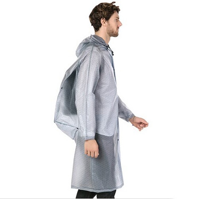 Unisex dámske pánske nepremokavé plastové hrubé dlhé batohy pršiplášť bunda pršiplášť pončo turistika s kapucňou školská taška pršiplášte