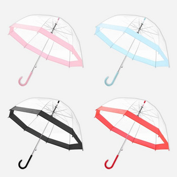 Ομπρέλα βροχής 4 χρωμάτων Διαφανής με μακριά λαβή Εξαιρετικά ελαφριά γυναικείες Παιδικές γυναικείες ομπρέλες Dropshipping