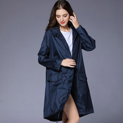 Módny pršiplášť 2018, dámsky pršiplášť, priedušný dámsky dlhý pršiplášť, prenosný vodoodpudivý pršiplášť