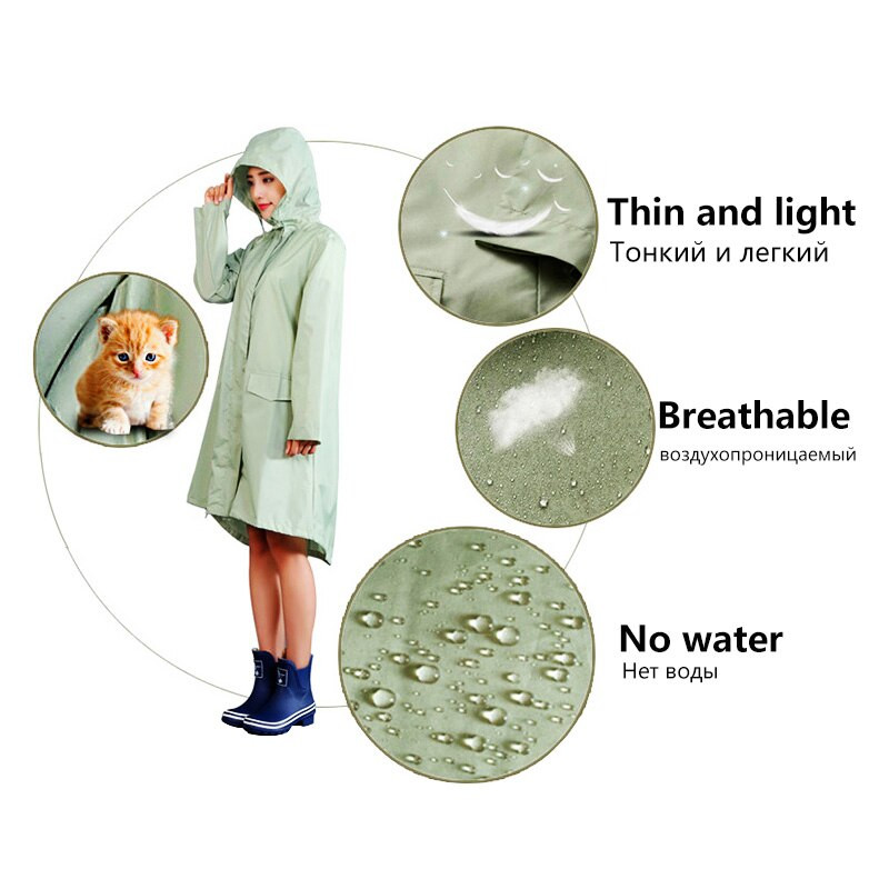 Módny pršiplášť 2018, dámsky pršiplášť, priedušný dámsky dlhý pršiplášť, prenosný vodoodpudivý pršiplášť