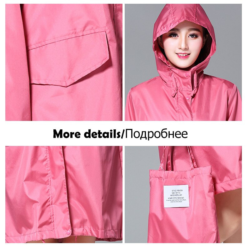 Módny pršiplášť 2018, dámsky pršiplášť, priedušný dámsky dlhý pršiplášť, prenosný vodoodpudivý pršiplášť