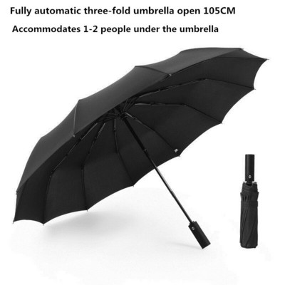 Vetruodolný dvojvrstvový odolný dáždnik, plne automatický dážďový dáždnik pre mužov a ženy, 10K silný luxusný biznis pánsky veľký dáždnik, slnečník