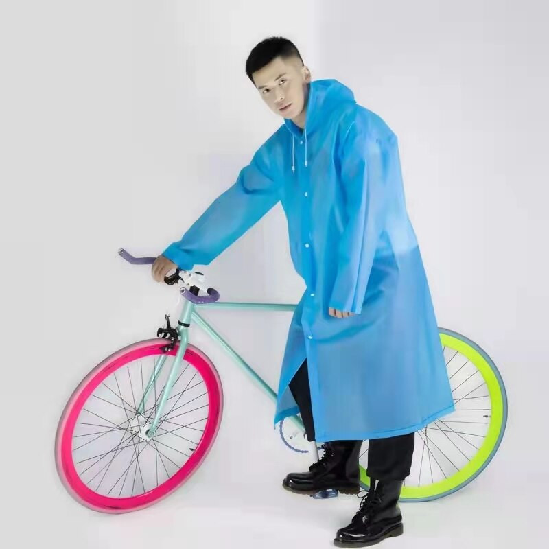 Pánsky nepremokavý pršiplášť, priehľadná EVA dlhá bunda, dámska bunda s kapucňou, gombíkový pršiplášť, cyklistický pršiplášť s kapucňou, kempingový pršiplášť