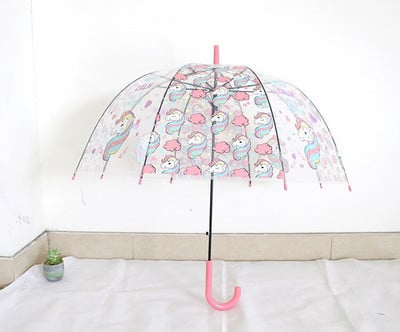 Dječji kišobran Jednorog Prozirni kišobrani Dječji laserski kišobran Slatka crtana Alpaka Djevojčica Kišobrani Sakura Dropshipping