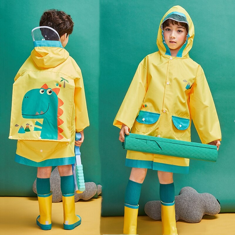 Jesenné a zimné detské oxfordské pláštenky, nepremokavé, vetruodolné, s kapucňou, pršiplášť na udržanie tepla s taškou
