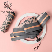 Mini 6-rebrový luxusný dámsky slnečník s UV ochranou, päťnásobný skladací módny slnečník, malý vinyl na slnečný alebo daždivý deň