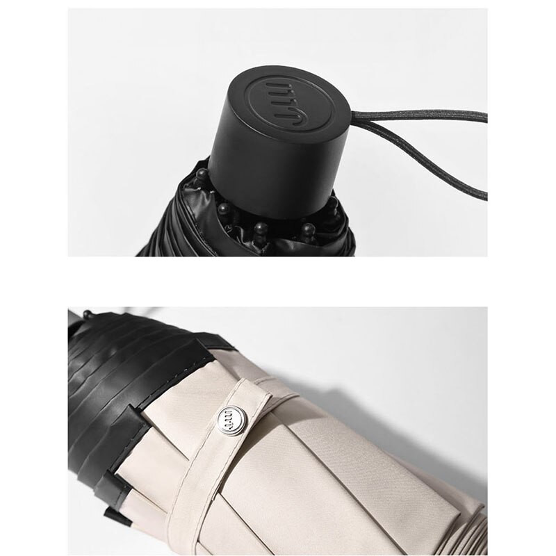 8 Ribs Pocket Mini Umbrella Anti UV Paraguas Sun Umbrella Vihmamust kattega Kerge kokkupandav kaasaskantavad vihmavarjud Naistele Meestele Tüdrukutele