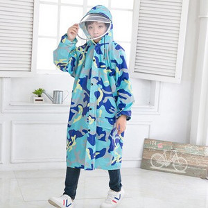 Nylonový maskáčový nepriepustný detský pršiplášť, vonkajší, nepremokavý, vetruodolný, detský pršiplášť, dvojitá čiapka, chlapčenský a dievčenský pončo, pršiplášť