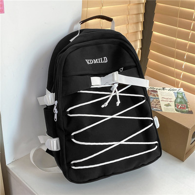 Pánsky textilný batoh s nápisom a šnúrkami