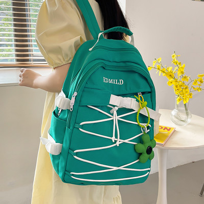 Pánsky textilný batoh s nápisom a šnúrkami