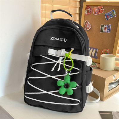 Pánsky textilný batoh s nápisom a šnúrkami