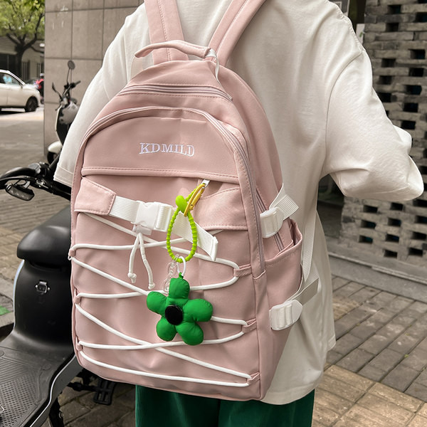 Pánsky textilný batoh s nápisom a šnúrkami