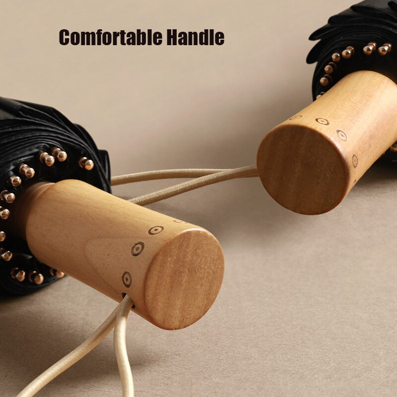 Dámsky slnečník do dažďa v čínskom štýle s UPF50+ opaľovacím krémom, 16 K, vetruodolný, dievčenský slnečník, čierny povlak, plážový, vonkajší