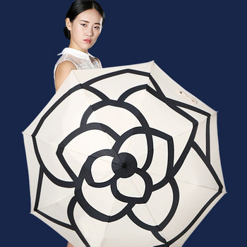 Χονδρική αντιανεμική ομπρέλα βροχής γυναικεία ομπρέλα κατά της υπεριώδους ακτινοβολίας Parapluie Lady Gift Three πτυσσόμενη ομπρέλα