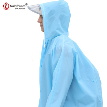 Rainfreem Νέας σχεδίασης αναδιπλούμενο σακίδιο πλάτης Θέση ελαφρύ αδιάβροχο Γυναικείο/ανδρικό αδιαπέραστο πλαστικό διαφανές Rain Gear Poncho
