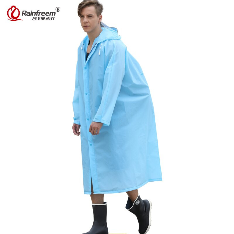 Rainfreeme Nový dizajn Skladací batoh Ľahký pršiplášť Dámsky/pánsky Nepriepustný plastový Priehľadný pršiplášť Pončo