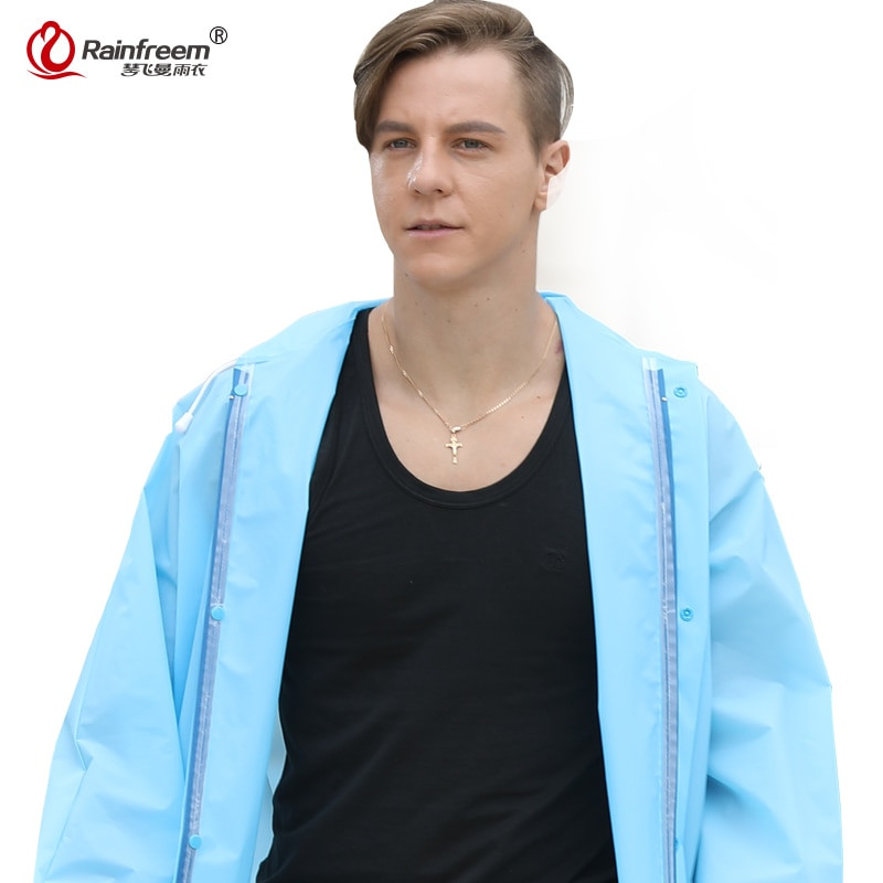 Rainfreeme Nový dizajn Skladací batoh Ľahký pršiplášť Dámsky/pánsky Nepriepustný plastový Priehľadný pršiplášť Pončo
