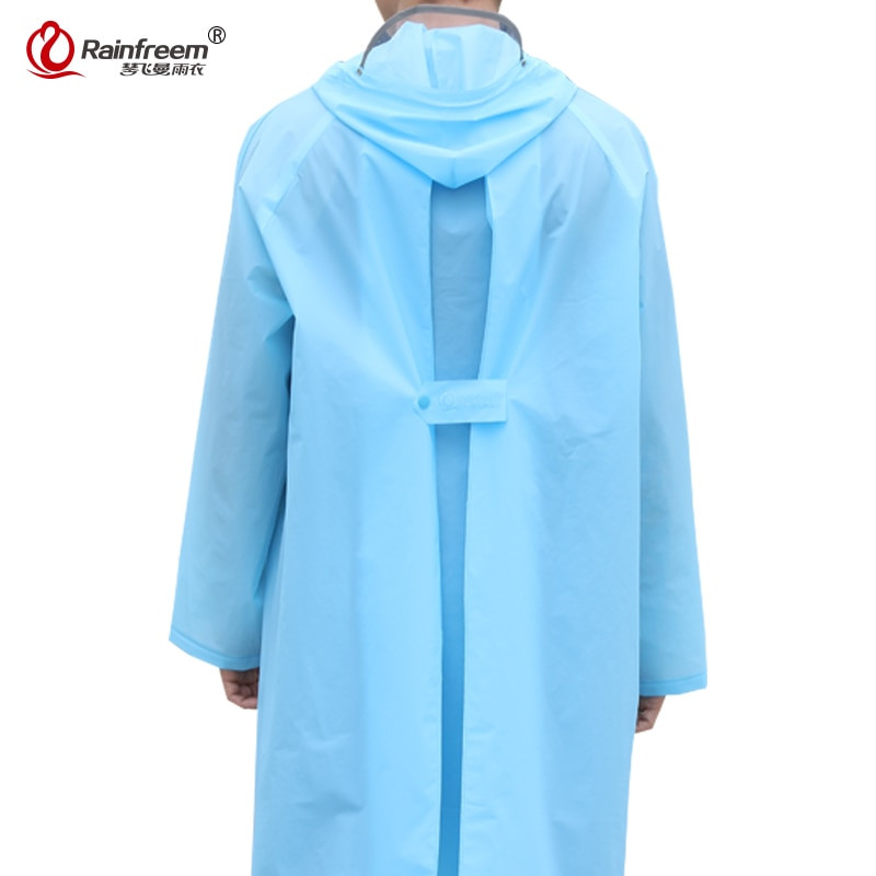Rainfreeme Nový dizajn Skladací batoh Ľahký pršiplášť Dámsky/pánsky Nepriepustný plastový Priehľadný pršiplášť Pončo