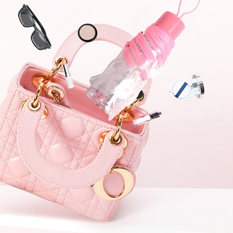 Priehľadný skladací dáždnik malá veľkosť módny priehľadný dáždnik dámsky slnečník čisto manuálny mini dámsky štýl