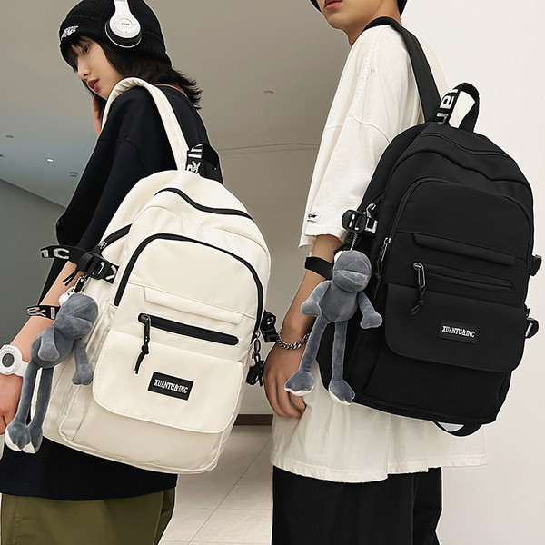 Rucsac casual pentru bărbați cu breloc