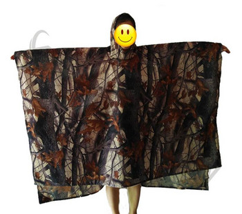 Αδιάβροχο 3in1 Outdoor Military Camouflage Rainwear Poncho Backpack Rain Cover Αδιάβροχο χαλάκι Τέντα Κυνήγι Χαλάκια πεζοπορίας για κάμπινγκ
