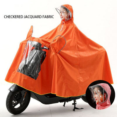 Lietaus pončas, atsparus vėjui, atsparus vandeniui su veidrodžio dangteliu Siamo vienvietis su gaubtu lietpalčiu Motociklo skalbimo moteriškas vyriškas paltas nuo lietaus