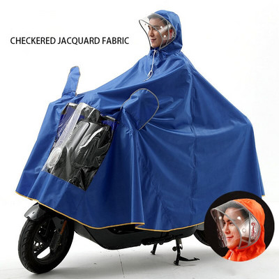 Lietaus pončas, atsparus vėjui, atsparus vandeniui su veidrodžio dangteliu Siamo vienvietis su gaubtu lietpalčiu Motociklo skalbimo moteriškas vyriškas paltas nuo lietaus