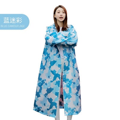 Vonkajší pršiplášť, dámsky pršiplášť, pánsky nepremokavý dlhý pršiplášť, oblečenie do dažďa, žltý maskáčový ochranný oblek do chemikálií pre dospelých