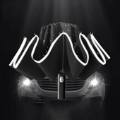 Reflexný skladací automatický dáždnik s ochranou proti dažďu, UV žiarením pre mužov a ženy, obchodný dáždnik, veľký, 3-skladací