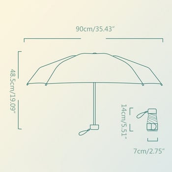 14cm/5,51in Φορητή ομπρέλα ηλίου Mini Parasol Πτυσσόμενη UV Umbrella Sun Protection Ultralight Rain Sun Umbrella Χονδρική