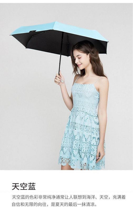 Päťdielny slnečník, ochrana pred slnkom, skladací slnečník s UV žiarením, dámsky slnečník, dáždnik, dvojúčelový, kapsulový, kompaktný, prenosný, vreckový