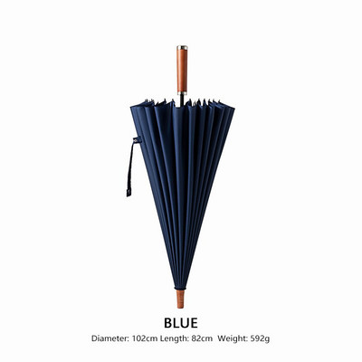 Luxusný 24K dlhý dáždnik pre biznis mužov, vetruodolný, drevený, veľký golfový dáždnik, vonkajší, vysoko kvalitný, cestovný, rovný dáždnik