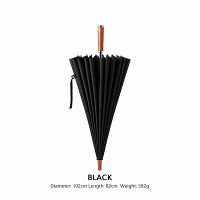 Luxusný 24K dlhý dáždnik pre biznis mužov, vetruodolný, drevený, veľký golfový dáždnik, vonkajší, vysoko kvalitný, cestovný, rovný dáždnik