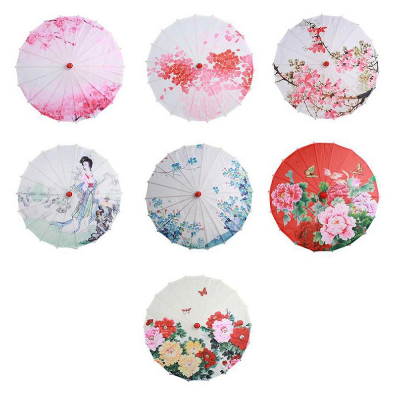 2022 Hodvábna látka Japonský klasický dáždnik Umenie olejový papier Maľovaný čínsky tradičný dáždnik Cosplay fotorekvizita Tanečný dáždnik