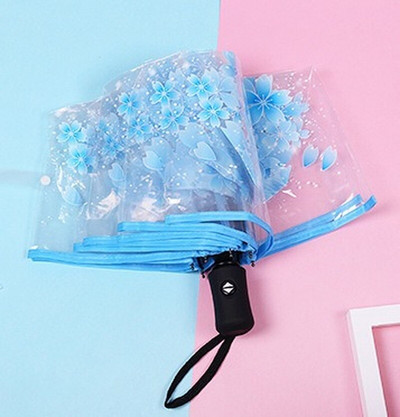 Automatický priehľadný skladací dáždnik Paraguas, dáždnik do dažďa pre ženy a mužov, slnečný dáždnik, automatický dáždnik Paraguas, kompaktný, vetruodolný, priehľadný dáždnik