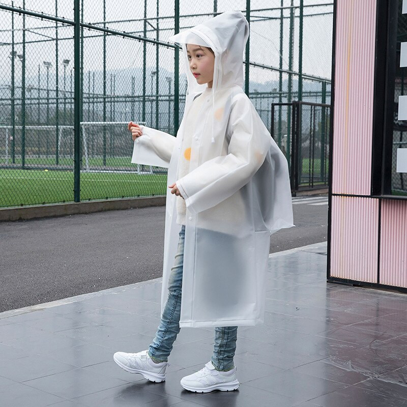 Detský nepremokavý pršiplášť z EVA materiálu pre chlapcov a dievčatá od 3 do 15 rokov, zahusťovací, s taškou, pončo, detský batoh, pršiplášť