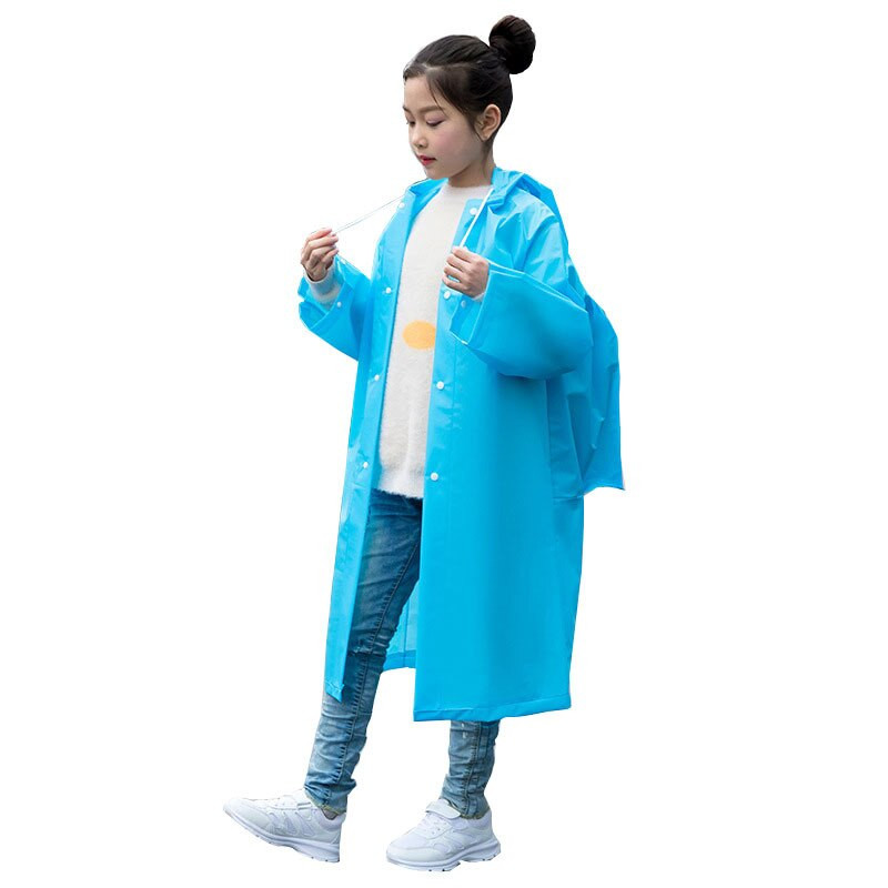 Detský nepremokavý pršiplášť z EVA materiálu pre chlapcov a dievčatá od 3 do 15 rokov, zahusťovací, s taškou, pončo, detský batoh, pršiplášť